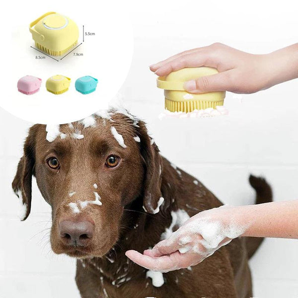 Massaging Silicone Bath Brush For Dogs And Cats Puppy Pet Grooming Accessories Dog Grooming