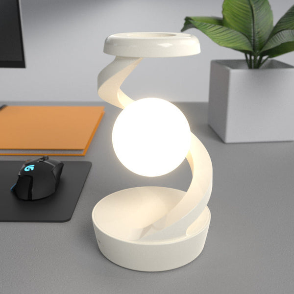 Rotating Moon Desk Lamp With Wireless Charging Sensor Control Table Lamps