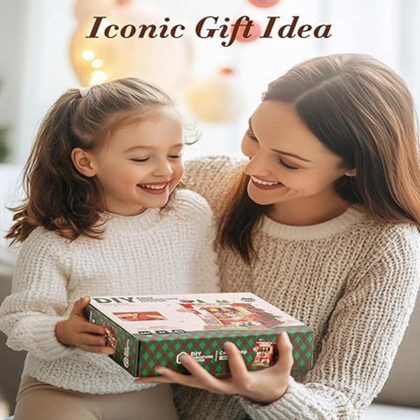 Robotime Diy Miniature Cocoa Shop Wooden Dollhouse Model Building Kit Doll Houses