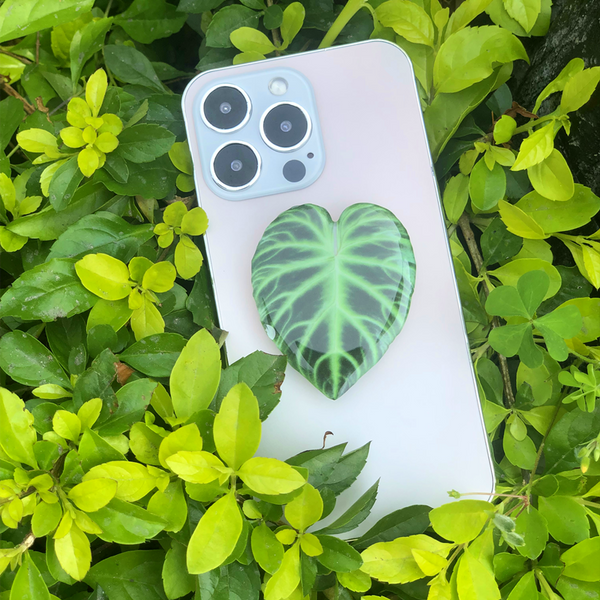 Cute Green Leaves Smart Phone Holder Finger Stand Mounts & Holders