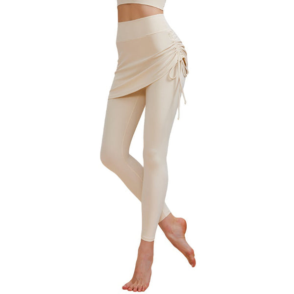 Short Skirt Design Yoga Pants Fake Two Piece High Waisted Leggings For Activewear Activewear Skirts & Skorts