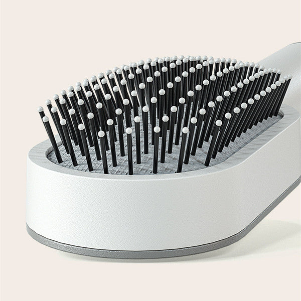 Brushes & Combs One Press Self Cleaning Hair Brush Standing Base Women
