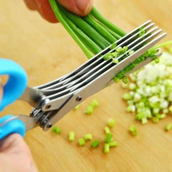 Multifunctional Layer Green Onion Scissors Stainless Steel Kitchen Gadgets Scissors & Shears