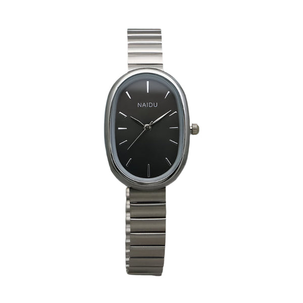 Oval Small Kit Bamboo Strap Girls Watch Fashion Quartz Timepiece Watches