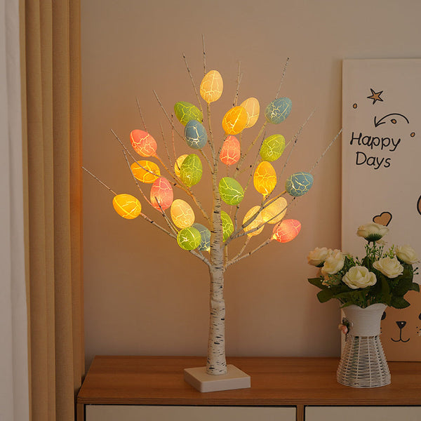 Easter Decoration 60Cm Birch Tree Home Egg Led Light Gift Spring Party Tabletop Ornaments Kids Gifts
