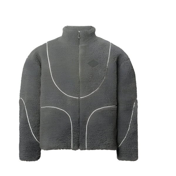 Mens Fashion Lamb Wool Hooded Zipper Coat Sweatshirt Casual Male Tops Coats Jackets & Vests