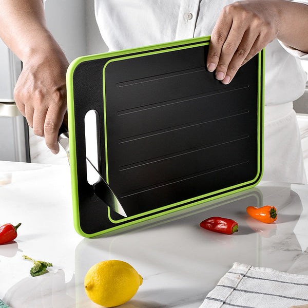 Double-Side Cutting Board With Defrosting Function Chopping Kitchen Grinding Knife Sharpener