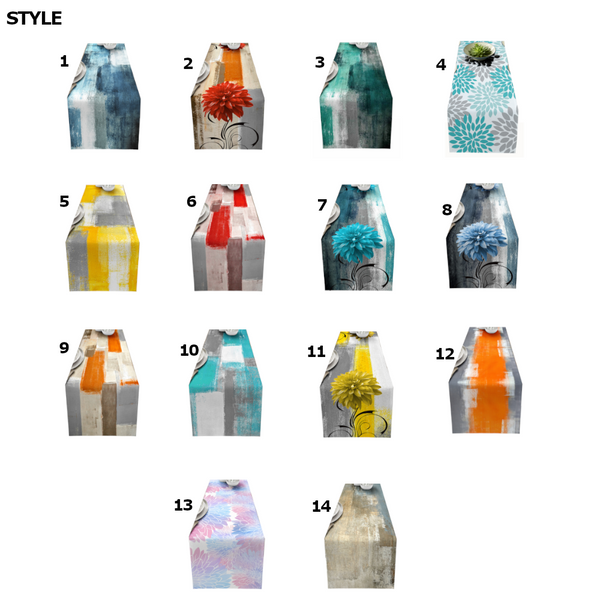 Dahlia Flower Print Table Runner Simple Home Party Dining Decor Tablecloth Table Runners