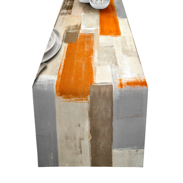 Dahlia Flower Print Table Runner Simple Home Party Dining Decor Tablecloth Table Runners