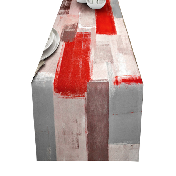 Dahlia Flower Print Table Runner Simple Home Party Dining Decor Tablecloth Table Runners