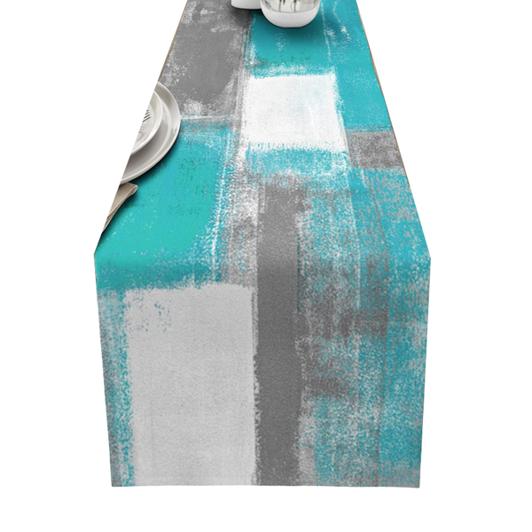 Dahlia Flower Print Table Runner Simple Home Party Dining Decor Tablecloth Table Runners