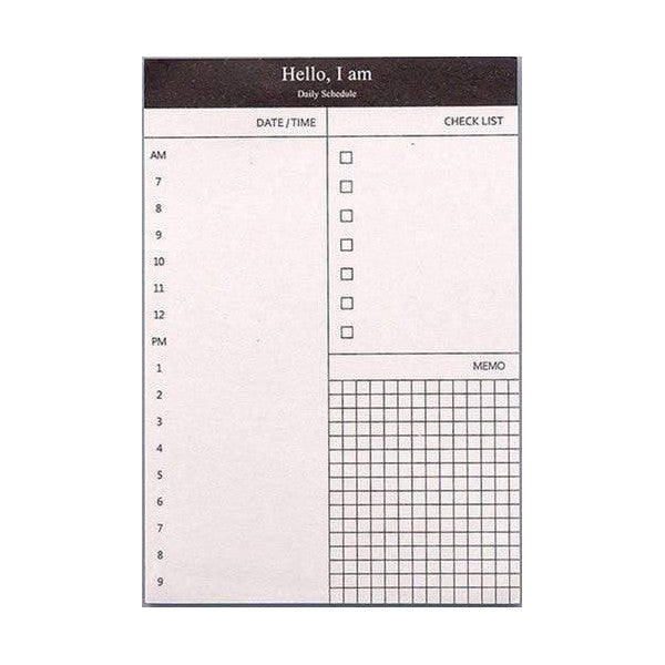 Daily Planning Checklist Notepad Personal Organisers