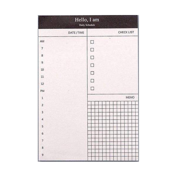 Daily Planning Checklist Notepad