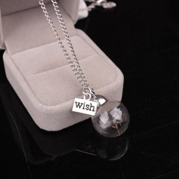 Veile Studios Dandelion Dry Flower Design Fashion Necklace Silver Necklaces & Pendants