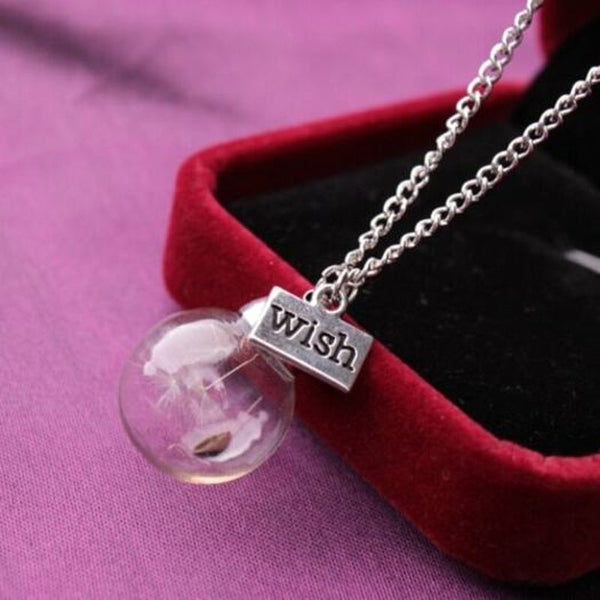 Veile Studios Dandelion Dry Flower Design Fashion Necklace Silver Necklaces & Pendants