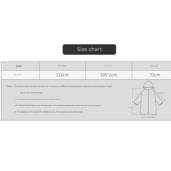 Dark Blue Stylish Waterproof Raincoat Poncho Long Packable For Outdoor Travel & Hiking Raincoats