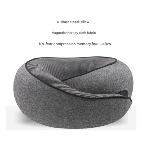 Dark Grey Ergonomic Memory Foam Travel Neck Pillow U Shaped Support For Naps & Journeys Pillows