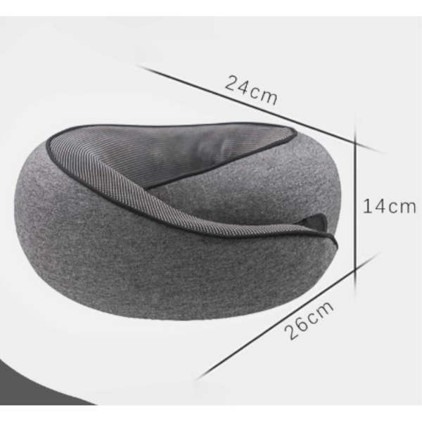 Dark Grey Ergonomic Memory Foam Travel Neck Pillow U Shaped Support For Naps & Journeys Pillows