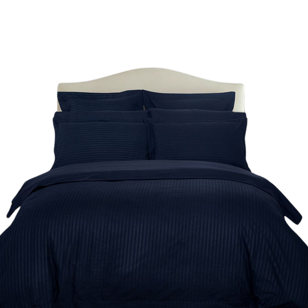 Fabric Fantastic 1000Tc Ultra Soft Striped King Size Duvet Quilt Cover Set Quilt Covers