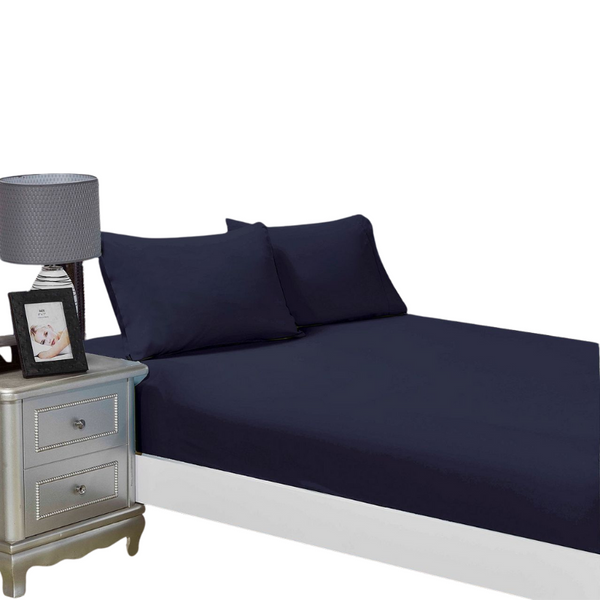 Fabric Fantastic 1000Tc Ultra Soft Fitted Sheet & Pillowcase Set Single Size Bed Sheets