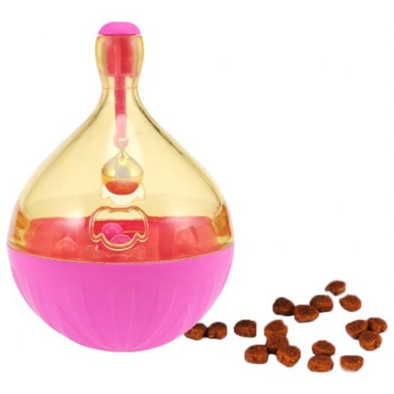 Daruma Doll Leakage Food Ball Pet Toy Light Pink Dog Toys