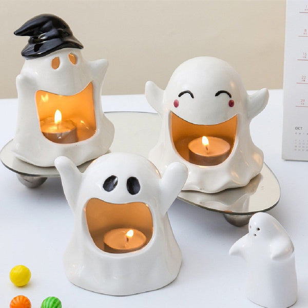 Special Halloween Ghost Festival Ceramic Craft Ornaments Size Chart Packing List Seasonal Decorations