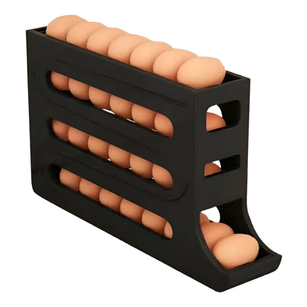 Refrigerator 4 Layer Automatic Egg Roller Sliding Tray Large Capacity Holder Food Storage Containers