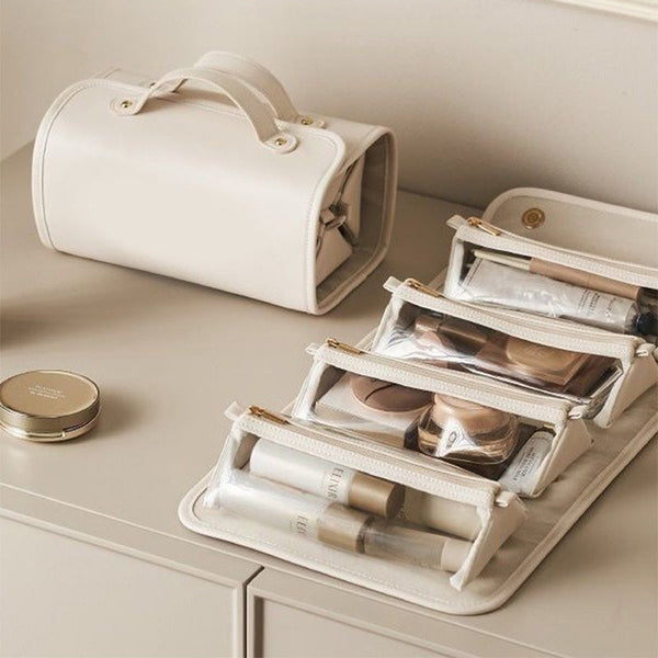 Folding Cosmetic Bag Large Capacity Portable Handbag Waterproof Travel Storage Makeup Bags & Cases