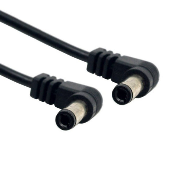 Dc Power 5.5 X 2.1Mm 2.5Mm Male To 2.12.5Mm Plug Cable Right Angled 90 Degree 60Cm