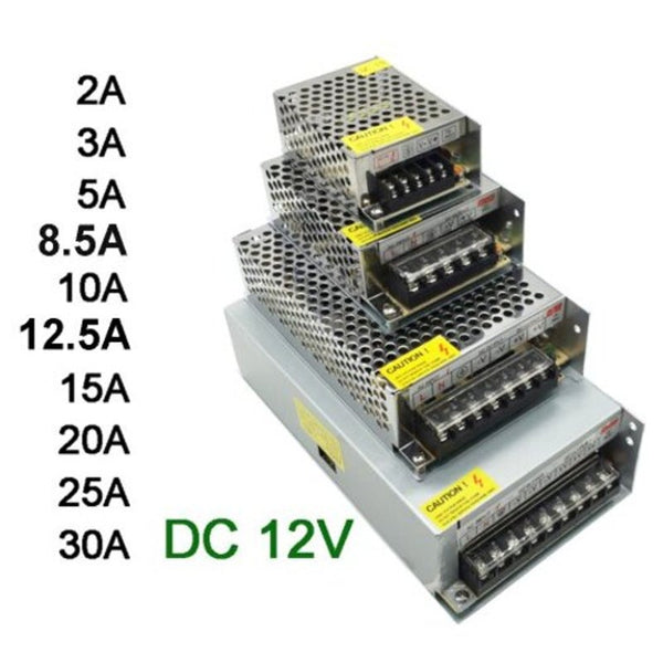 Dc12v 24W 360W Universal Regulated Switching Power Supplyfor Led Stripcctv Computer Project Silver 2A Switching Mode Power Supplies