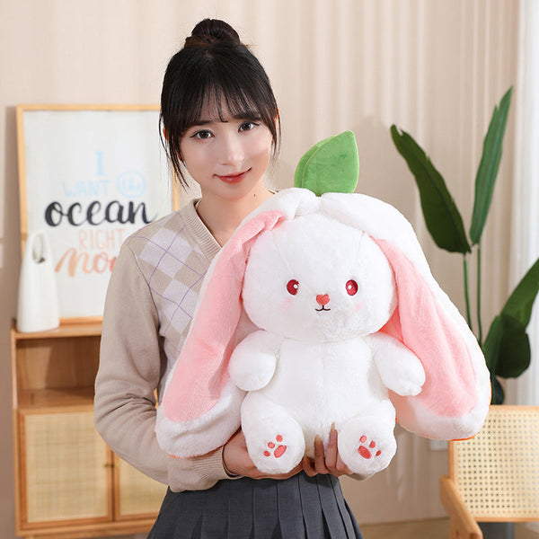 Bundle1 Mix Colour Fruit Transfigured Bunny Plush Toy Cute Carrot Strawberry Turn Into Mix Colour Soft Toys