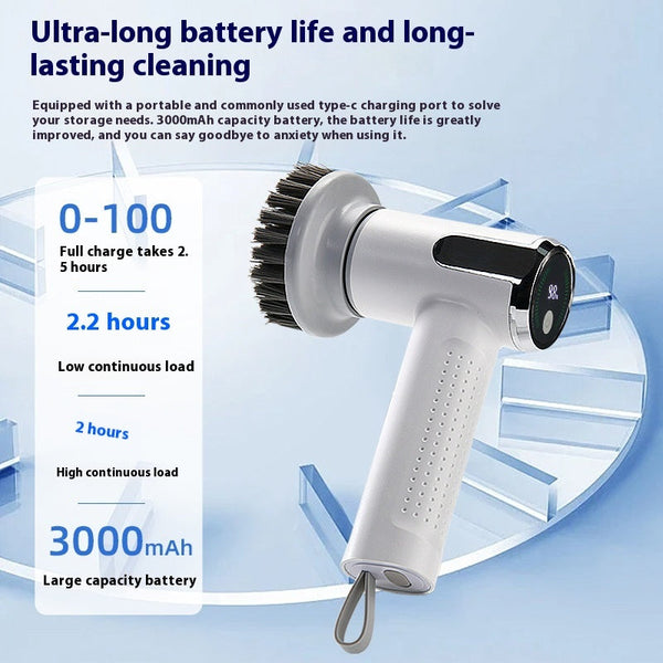 Multifunctional Smart Display Electric Cleaning Brush Wireless Kitchen Tool Cleaning Brushes