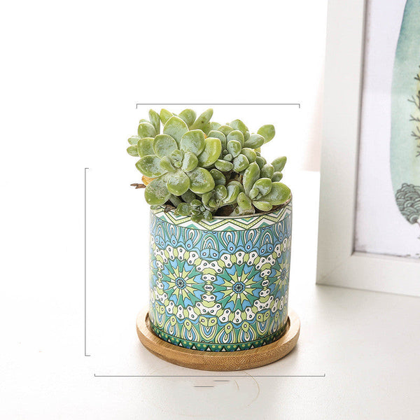Cute Mini Mandala Succulent Nordic Colour Pot Baskets Pots Window Boxes