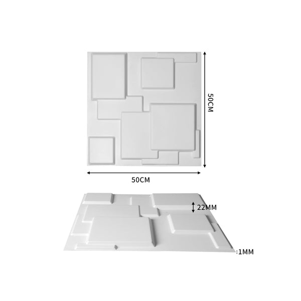 12Pcs 3D Wall Panels 50X50cm Diy Waterproof Wallpaper Rolls & Sheets