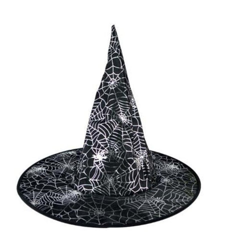 Decoration Witch Triangle Shape Hat For Festival White And Black Style 4