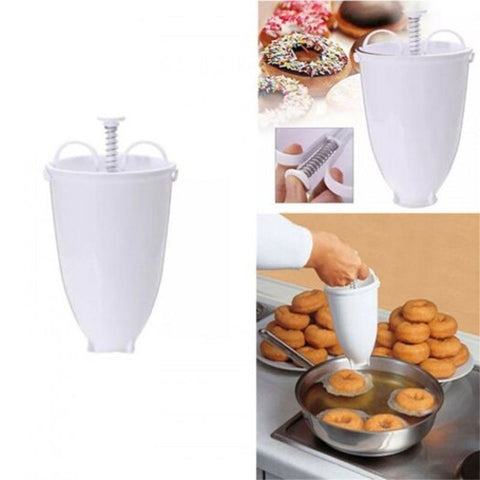 Deep Fry Mould Manual Plastic Lightweight Donuts Waffle Baking Tools White
