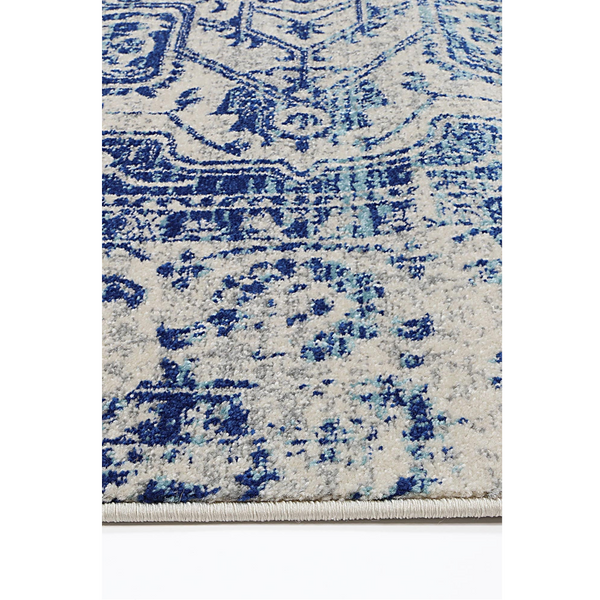 Delicate Audrey Ivory Navy Rug 80X300 Rugs