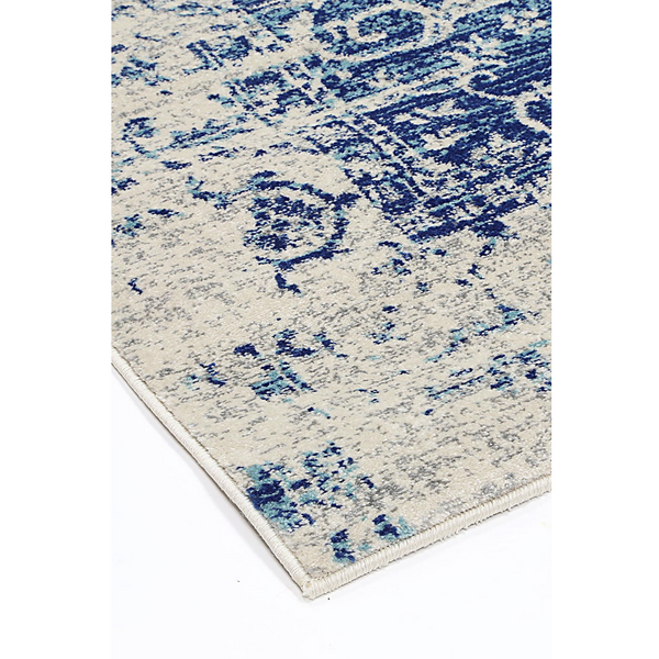 Delicate Audrey Ivory Navy Rug 80X300 Rugs