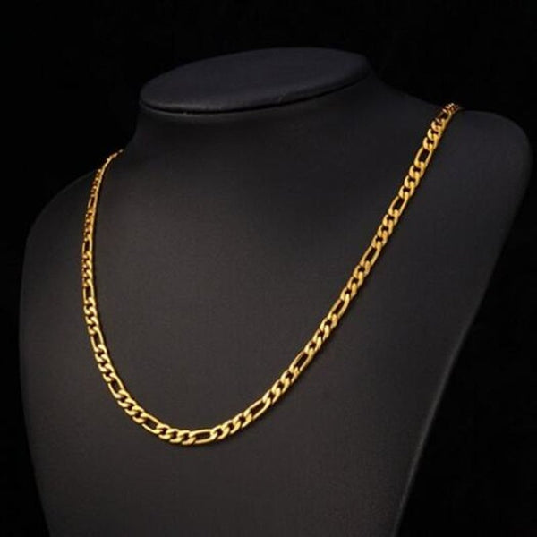 Veile Studios Delicate Solid Color Chain Necklace For Men Golden Chains Necklaces