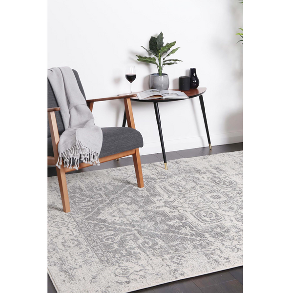 Delicate Audrey Ivory Grey Rug 200X290 Rugs