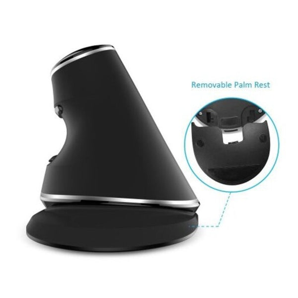 M618 Plus Ergonomic Vertical Wireless Mouse 800 1200 1600 Dpiwith Removable Palm Rest Black Mice Trackballs & Touchpads