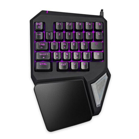 T9 Pro Wired Gaming Keypad 30 Keys One Handed Membrane Keyboard Black Keyboards & Keypads