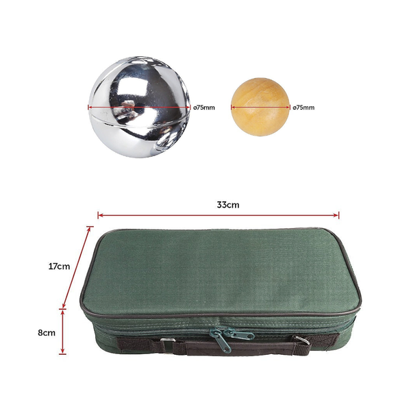 Randy & Travis Machinery Deluxe Boules 8 Alloy Ball Set Bocce