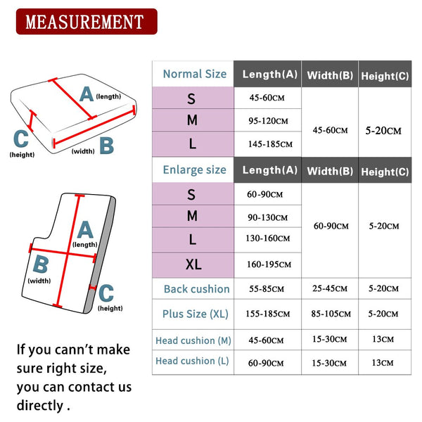 Sofa Cover Light Gray Shape Polyester Chenille Thick Stretchable Cushion Slipcovers