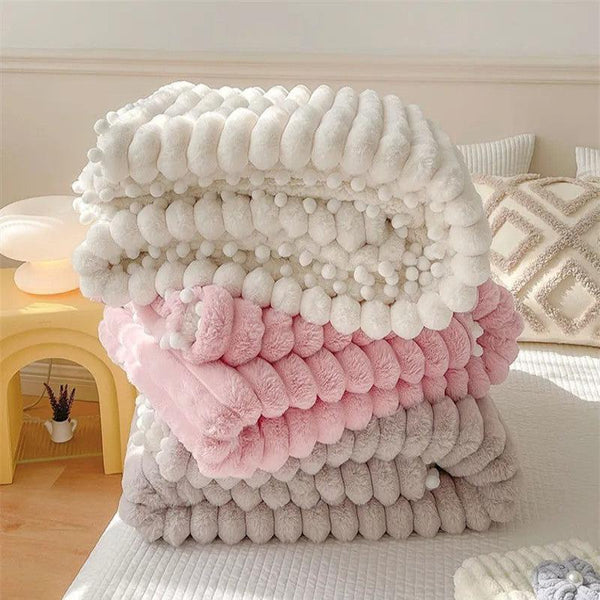 Brown Tuscan Faux Fur Weighted Blanket 150X200cm For Autumn Winter Warmth Blankets