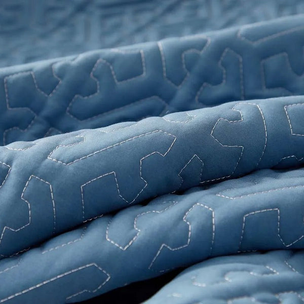 Mattress Cover Blue 100 Centimetre X 200 Pure Cotton Soft Quilted Protector Mattress Toppers & Protectors