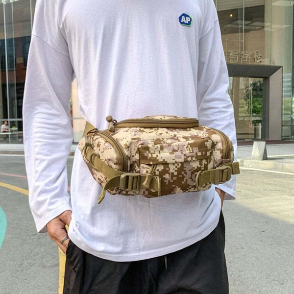 1000D Waterproof Oxford Mens Belt Fanny Pack Shoulder Messenger Bag Tactical Waist Packs & Bags