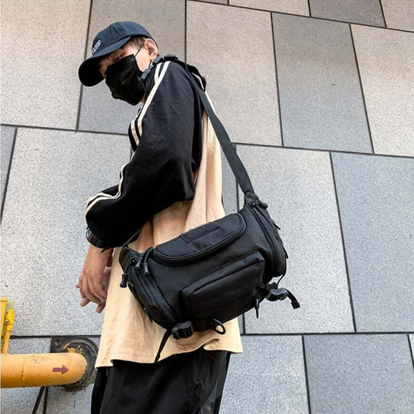 1000D Waterproof Oxford Mens Belt Fanny Pack Shoulder Messenger Bag Tactical Waist Packs & Bags