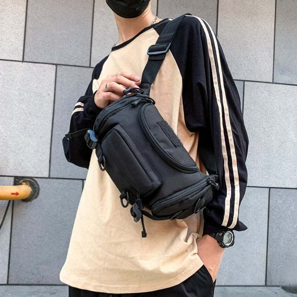 1000D Waterproof Oxford Mens Belt Fanny Pack Shoulder Messenger Bag Tactical Waist Packs & Bags