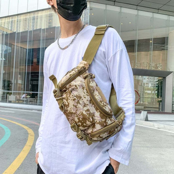 1000D Waterproof Oxford Mens Belt Fanny Pack Shoulder Messenger Bag Tactical Waist Packs & Bags